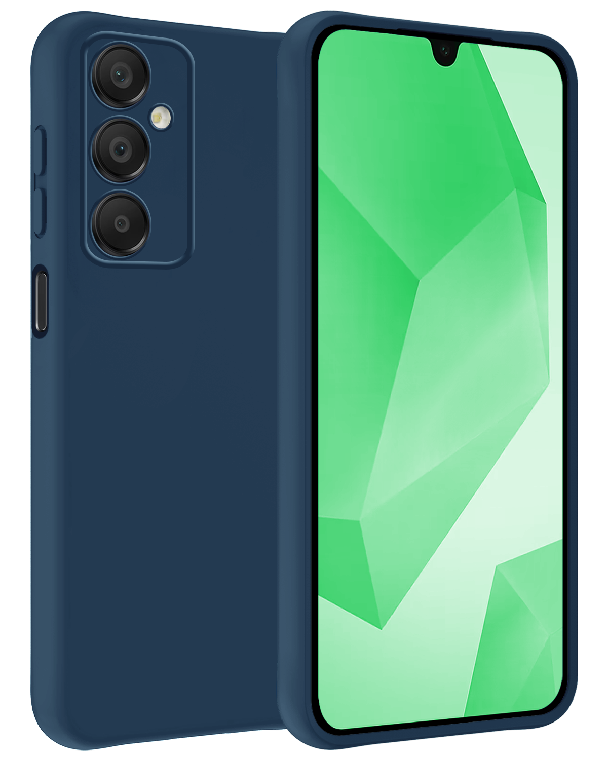 BASEY. Hoes Geschikt voor Samsung A16 Hoesje Siliconen Back Cover Case - Hoesje Geschikt voor Samsung Galaxy A16 Hoes Cover Hoesje - Donkerblauw