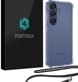 Forterra Forterra Samsung Galaxy A16 Hoesje Transparant Shockproof Met Zwart Koord