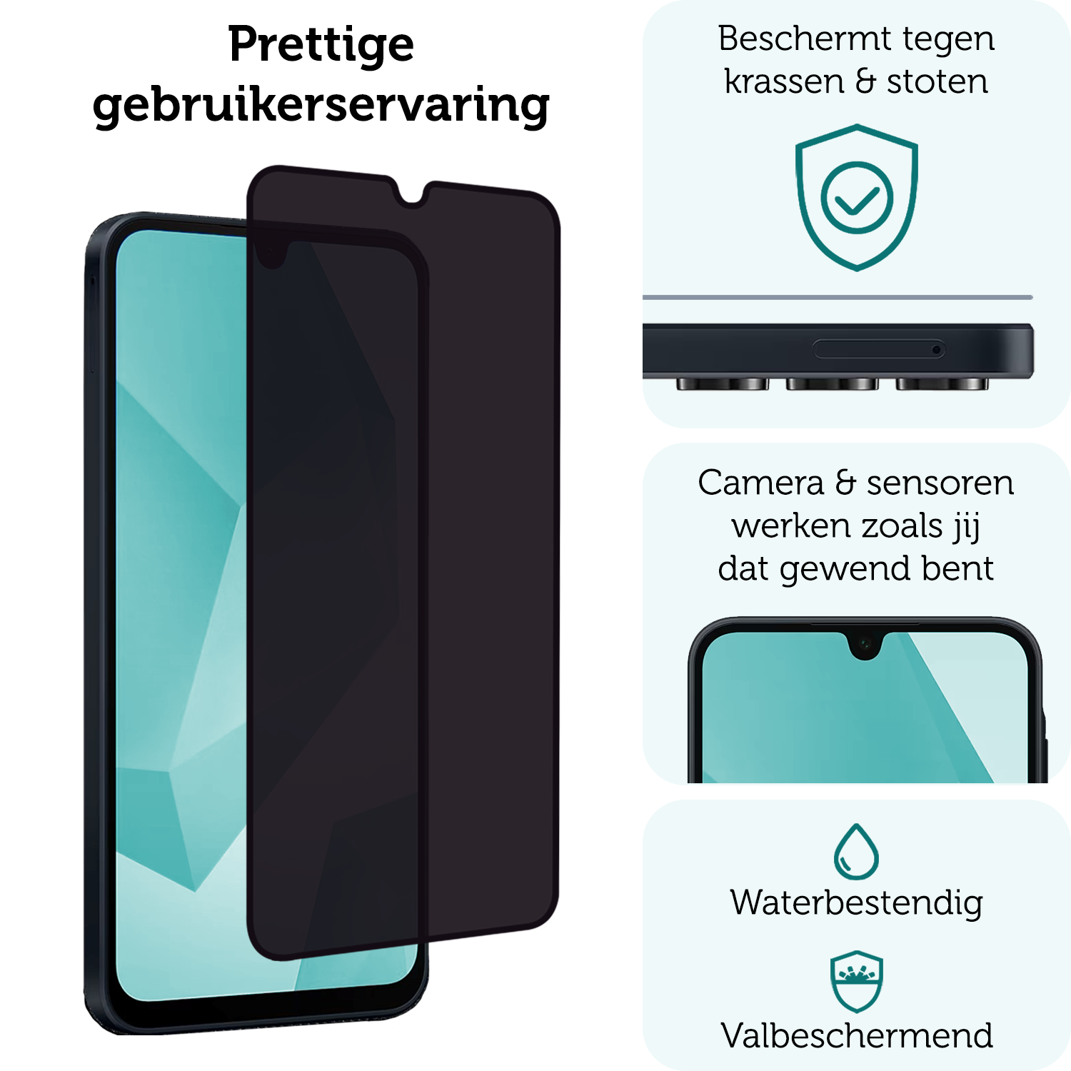 Forterra Camera Bescherming Geschikt voor Samsung A16 Camera Protector Glas - Lens Protector Geschikt voor Samsung Galaxy A16 Screenprotector Camera Protector Gehard Glas - 2 PACK
