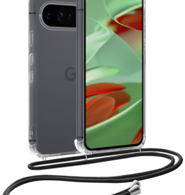 BASEY. BASEY. Google Pixel 9 Pro XL Hoesje Transparant Shockproof Met Zwart Koord