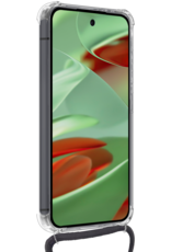 BASEY. Hoesje Geschikt voor Google Pixel 9 Pro XL Hoesje Siliconen Shock Proof Hoesje Met Koord Case Met Telefoonkoord - Hoes Geschikt voor Google Pixel 9 Pro XL Hoesje Cover Shockproof Met Koord - Transparant