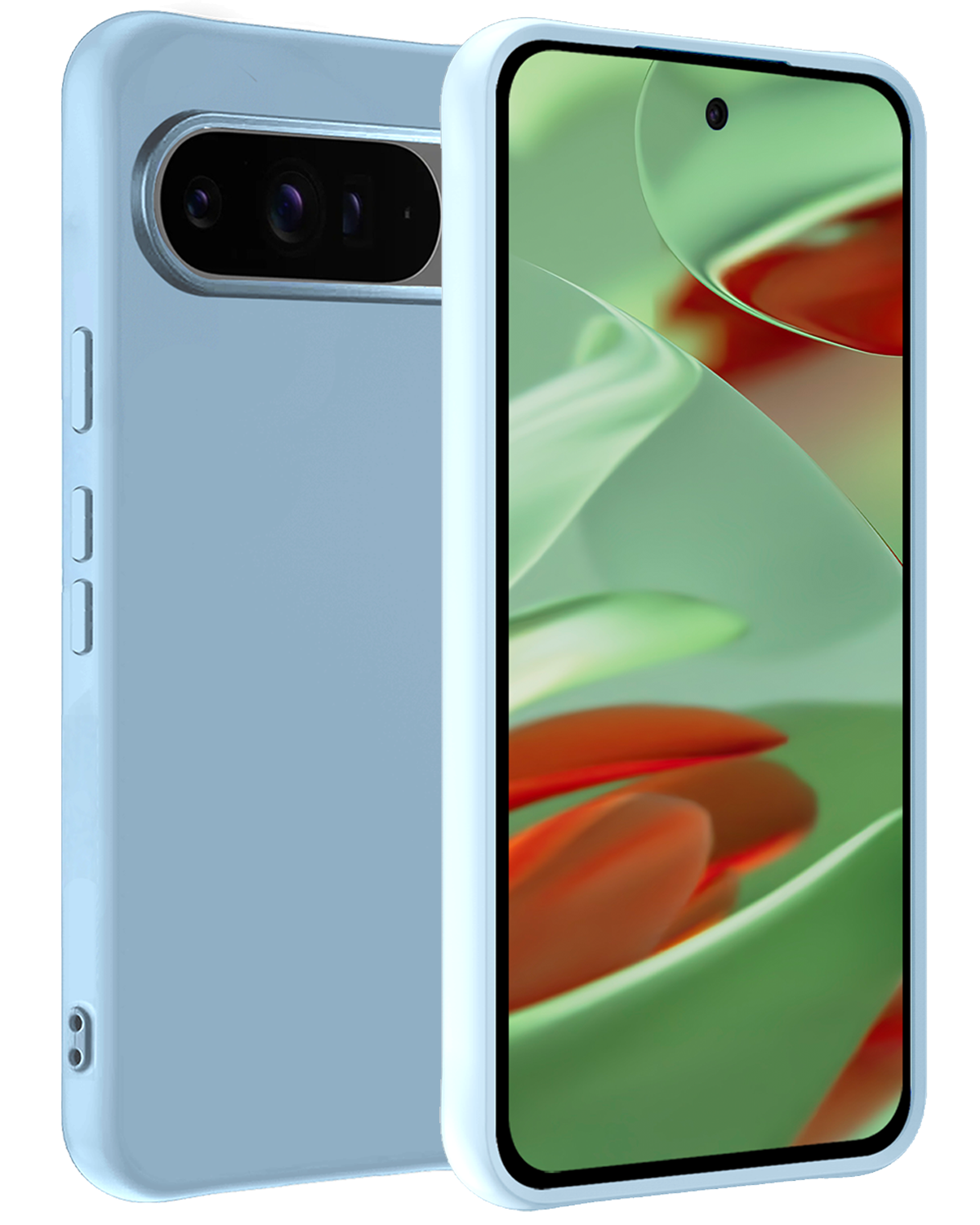 BASEY. Hoesje Geschikt voor Google Pixel 9 Pro XL Hoesje Siliconen Case Hoes - Hoes Geschikt voor Google Pixel 9 Pro XL Hoes Cover Case - Lichtblauw