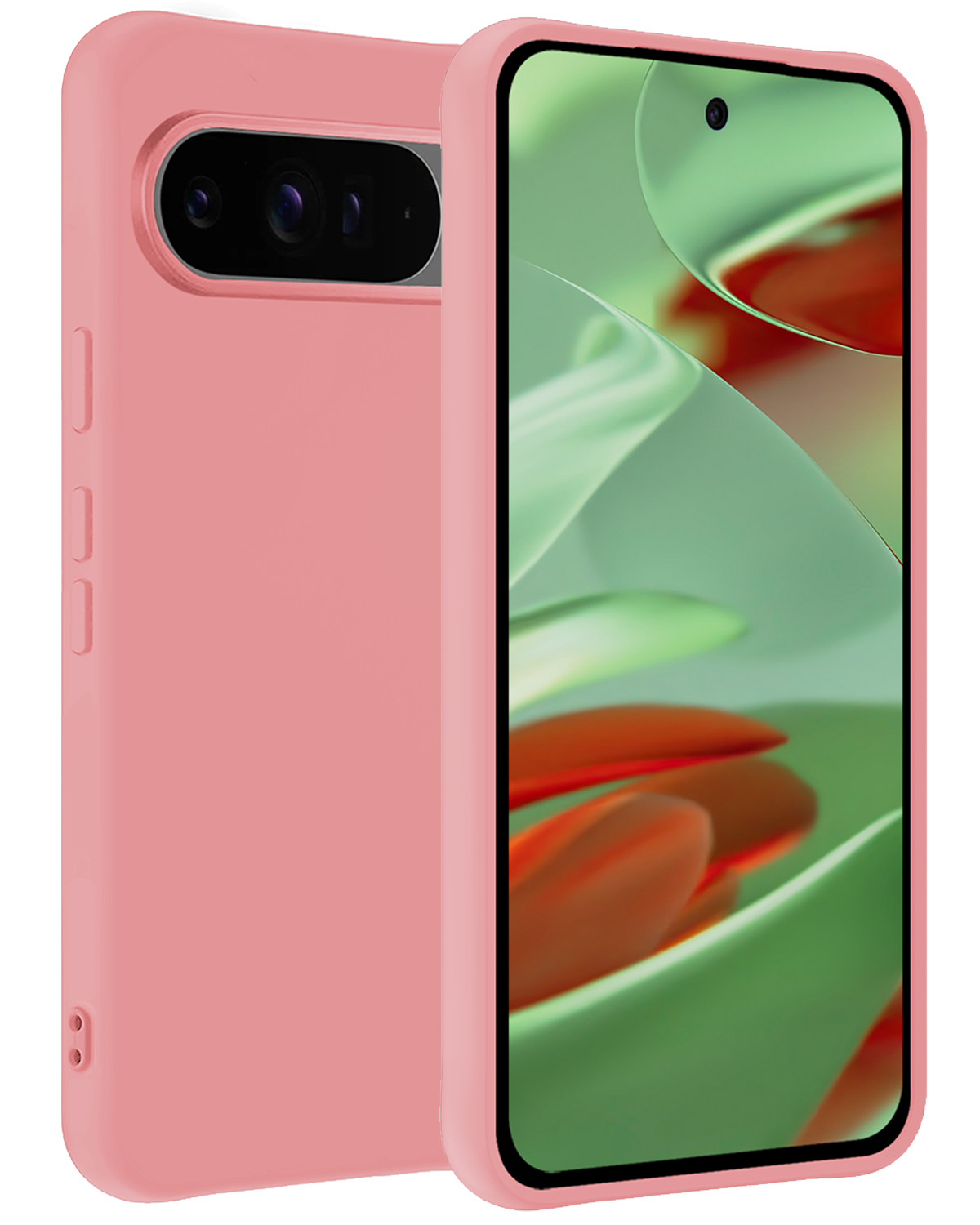 BASEY. Hoesje Geschikt voor Google Pixel 9 Pro XL Hoesje Siliconen Case Hoes - Hoes Geschikt voor Google Pixel 9 Pro XL Hoes Cover Case - Lichtroze