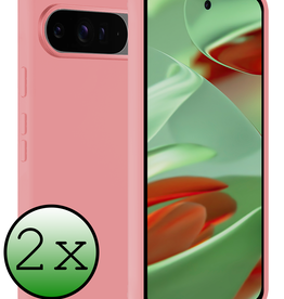 BASEY. BASEY. Google Pixel 9 Pro XL Hoesje Siliconen - Lichtroze - 2 PACK