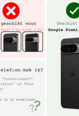 BASEY. Hoesje Geschikt voor Google Pixel 9 Pro XL Hoesje Book Case Hoes Portemonnee Cover Walletcase - Hoes Geschikt voor Google Pixel 9 Pro XL Hoes Bookcase Hoesje - Donkerblauw
