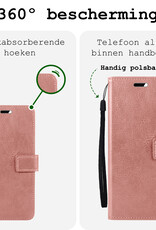 BASEY. Hoesje Geschikt voor Google Pixel 9 Pro XL Hoesje Book Case Hoes Portemonnee Cover Walletcase Met 2x Screenprotector - Hoes Geschikt voor Google Pixel 9 Pro XL Hoes Bookcase Hoesje - Rosé goud