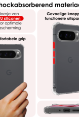 NoXx Hoesje Geschikt voor Google Pixel 9 Pro XL Hoesje Siliconen Shock Proof Case Hoes - Hoes Geschikt voor Google Pixel 9 Pro XL Hoes Cover Case Shockproof - Transparant - 2 PACK