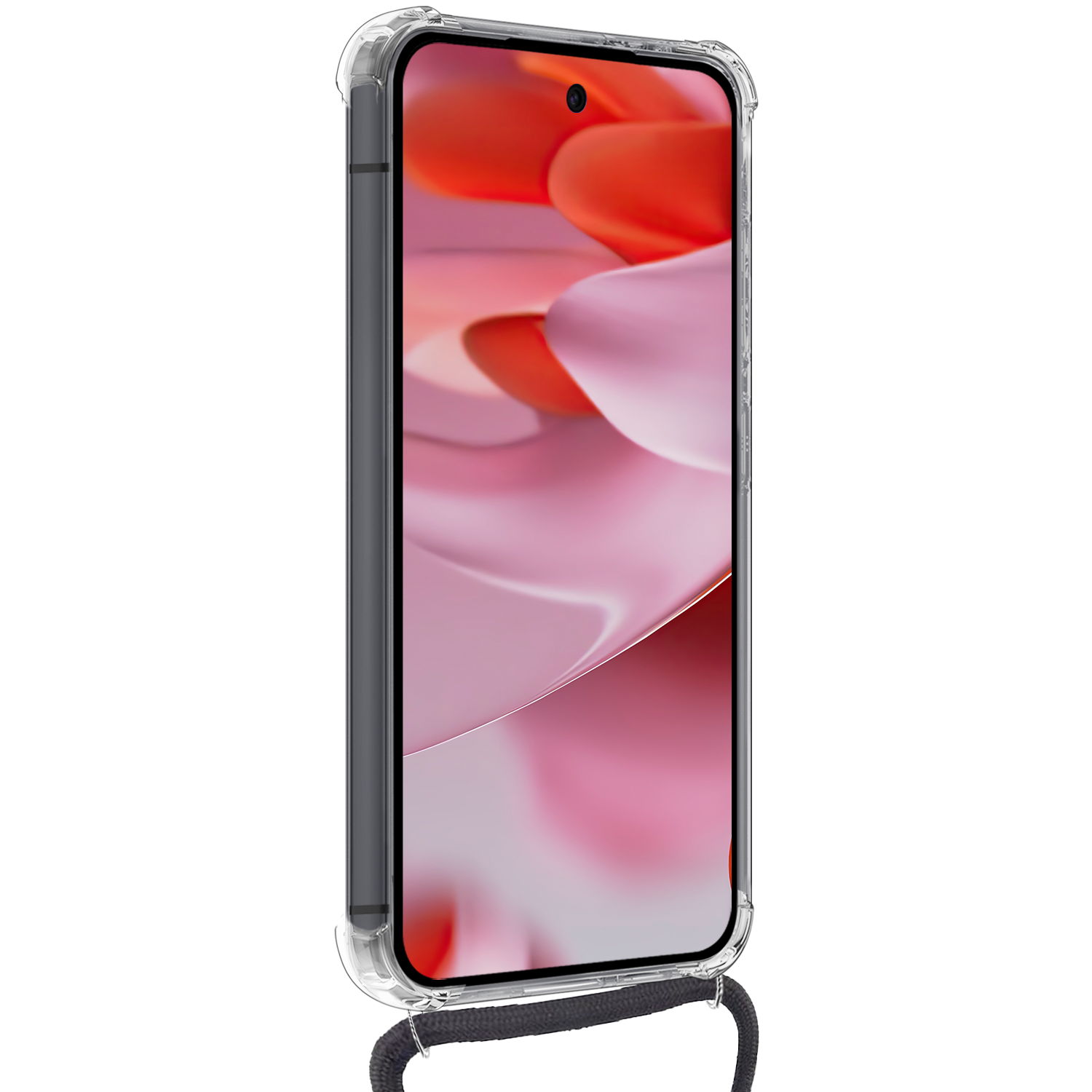 NoXx Hoesje Geschikt voor Google Pixel 9 Pro XL Hoesje Siliconen Shock Proof Hoesje Met Koord Case Met Telefoonkoord - Hoes Geschikt voor Google Pixel 9 Pro XL Hoesje Cover Shockproof Met Koord - Transparant