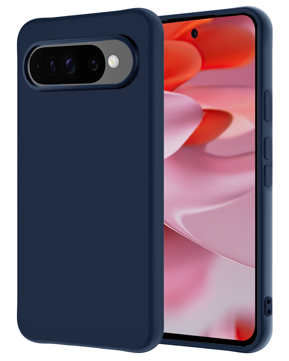 NoXx Hoesje Geschikt voor Google Pixel 9 Pro XL Hoesje Siliconen Case Hoes - Hoes Geschikt voor Google Pixel 9 Pro XL Hoes Cover Case - Donkerblauw