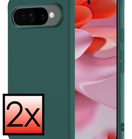 NoXx NoXx Google Pixel 9 Pro XL Hoesje Siliconen - Donkergroen - 2 PACK