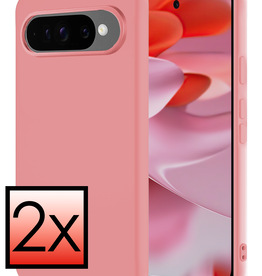 NoXx NoXx Google Pixel 9 Pro XL Hoesje Siliconen - Lichtroze - 2 PACK