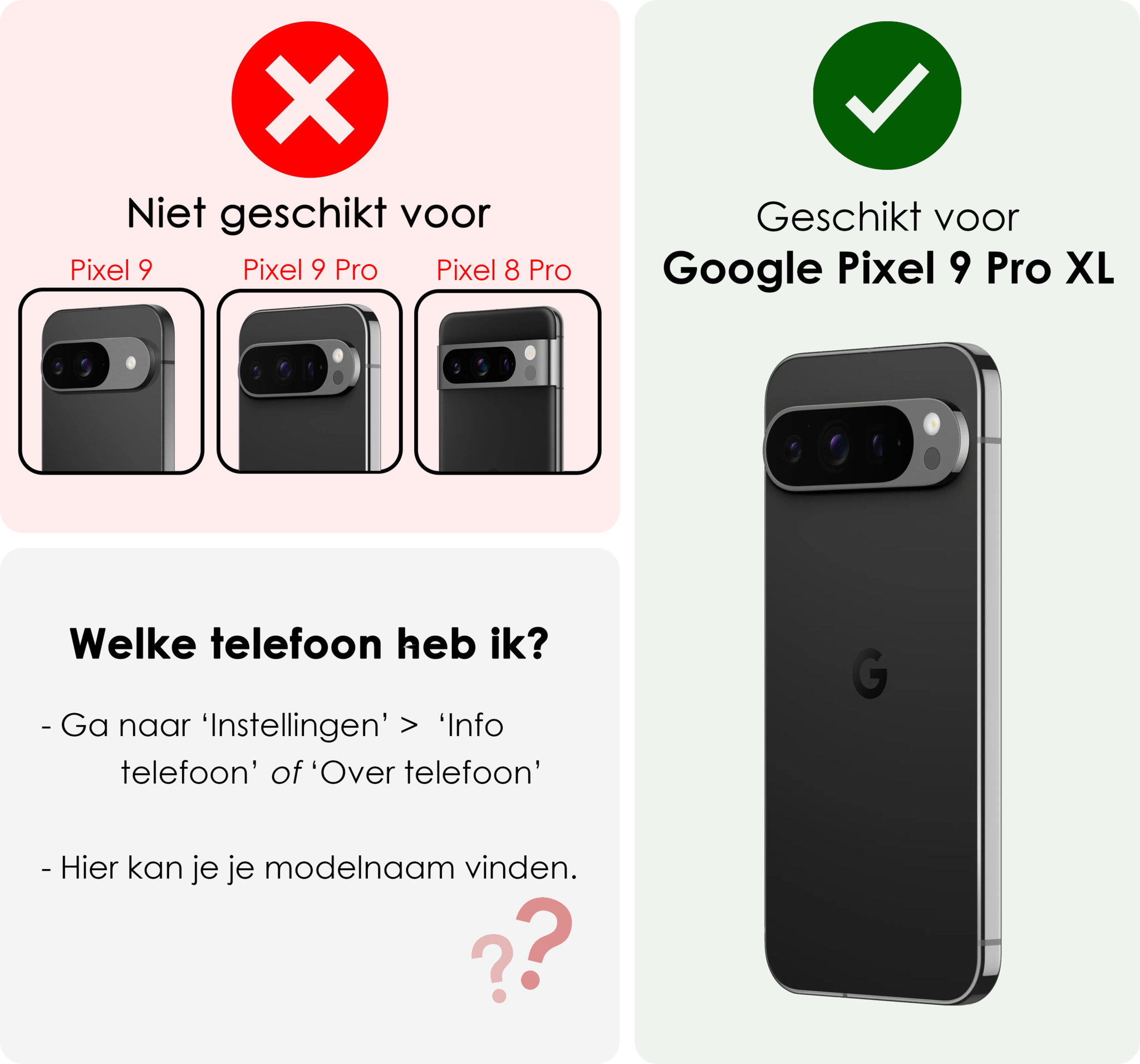 NoXx Hoesje Geschikt voor Google Pixel 9 Pro XL Hoesje Book Case Hoes Portemonnee Cover Walletcase Met 2x Screenprotector - Hoes Geschikt voor Google Pixel 9 Pro XL Hoes Bookcase Hoesje - Zwart