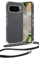 Nomfy Hoesje Geschikt voor Google Pixel 9 Pro XL Hoesje Siliconen Shock Proof Hoesje Met Koord Case Met Telefoonkoord - Hoes Geschikt voor Google Pixel 9 Pro XL Hoesje Cover Shockproof Met Koord - Transparant