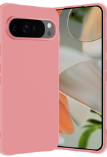 Nomfy Hoesje Geschikt voor Google Pixel 9 Pro XL Hoesje Siliconen Case Hoes - Hoes Geschikt voor Google Pixel 9 Pro XL Hoes Cover Case - Lichtroze