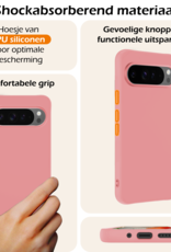 Nomfy Hoesje Geschikt voor Google Pixel 9 Pro XL Hoesje Siliconen Case Hoes Met Screenprotector - Hoes Geschikt voor Google Pixel 9 Pro XL Hoes Cover Case - Lichtroze