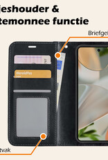 Nomfy Hoesje Geschikt voor Google Pixel 9 Pro XL Hoesje Book Case Hoes Portemonnee Cover Walletcase Met Screenprotector - Hoes Geschikt voor Google Pixel 9 Pro XL Hoes Bookcase Hoesje - Zwart