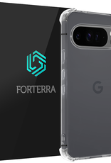 Forterra Hoesje Geschikt voor Google Pixel 9 Pro XL Hoesje Siliconen Shock Proof Case Hoes - Hoes Geschikt voor Google Pixel 9 Pro XL Hoes Cover Case Shockproof - Transparant