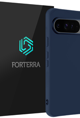 Forterra Hoesje Geschikt voor Google Pixel 9 Pro XL Hoesje Siliconen Case Hoes - Hoes Geschikt voor Google Pixel 9 Pro XL Hoes Cover Case - Donkerblauw