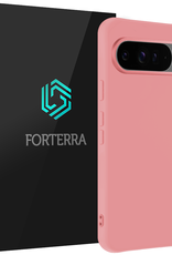 Forterra Hoesje Geschikt voor Google Pixel 9 Pro XL Hoesje Siliconen Case Hoes - Hoes Geschikt voor Google Pixel 9 Pro XL Hoes Cover Case - Lichtroze