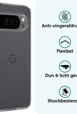Forterra Hoesje Geschikt voor Google Pixel 9 Pro XL Hoesje Siliconen Case Hoes - Hoes Geschikt voor Google Pixel 9 Pro XL Hoes Cover Case - Transparant - 2 PACK
