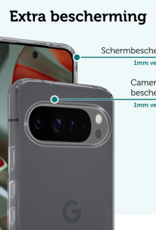 Forterra Hoesje Geschikt voor Google Pixel 9 Pro XL Hoesje Siliconen Case Hoes - Hoes Geschikt voor Google Pixel 9 Pro XL Hoes Cover Case - Transparant - 2 PACK