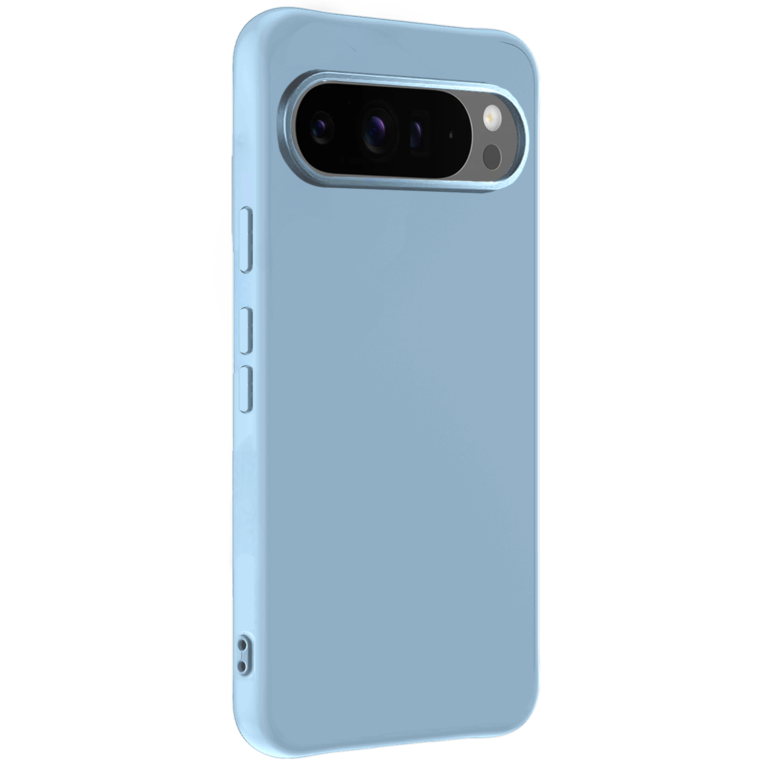 Forterra Hoesje Geschikt voor Google Pixel 9 Pro XL Hoesje Siliconen Case Hoes Met 2x Screenprotector - Hoes Geschikt voor Google Pixel 9 Pro XL Hoes Cover Case - Lichtblauw