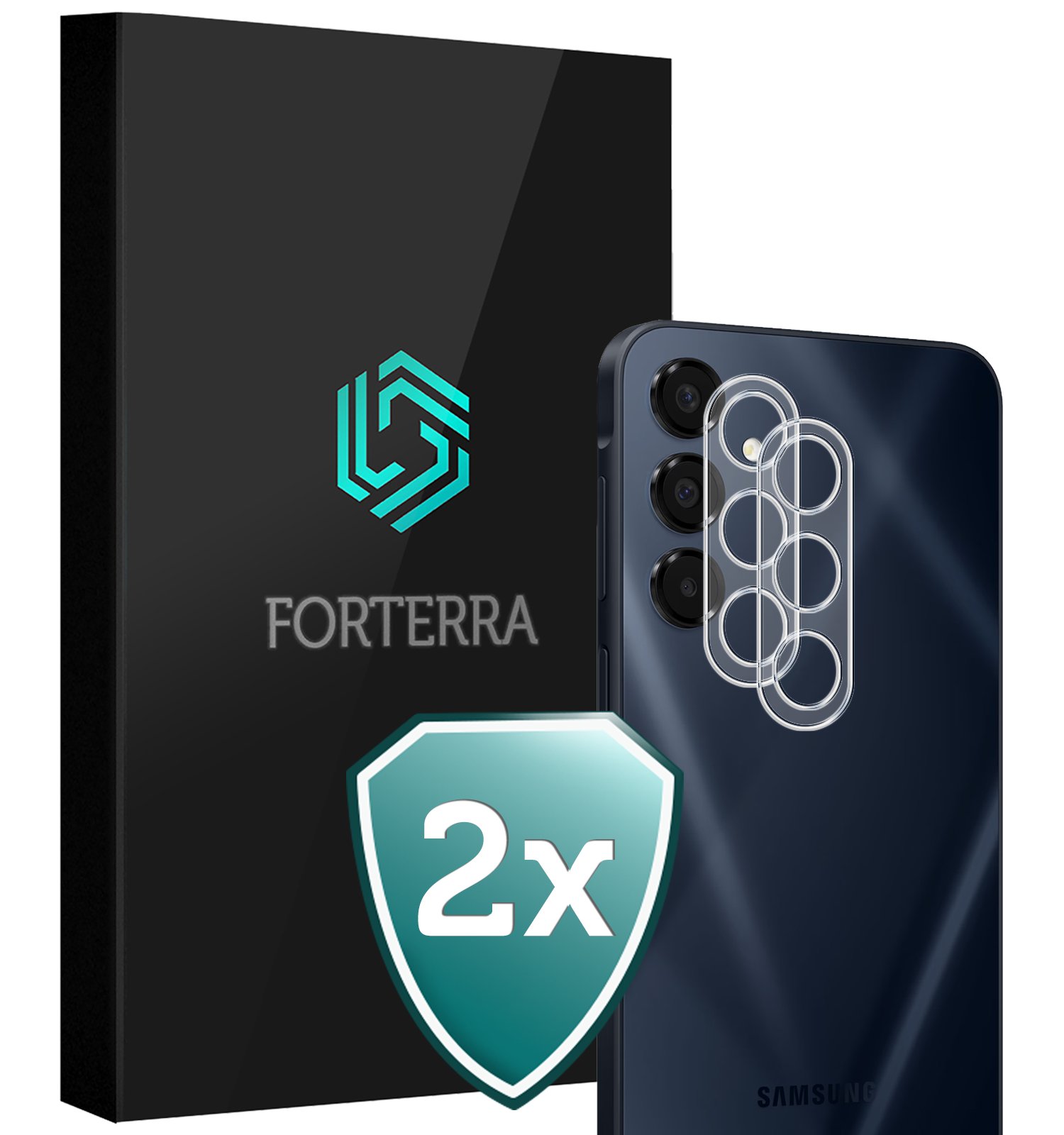 Forterra Screenprotector Geschikt voor Samsung A16 Privacy Screenprotector Glas Gehard Full Cover - Screen Protector Geschikt voor Samsung Galaxy A16 Screenprotector Privacy Anti-Spy - 2 PACK