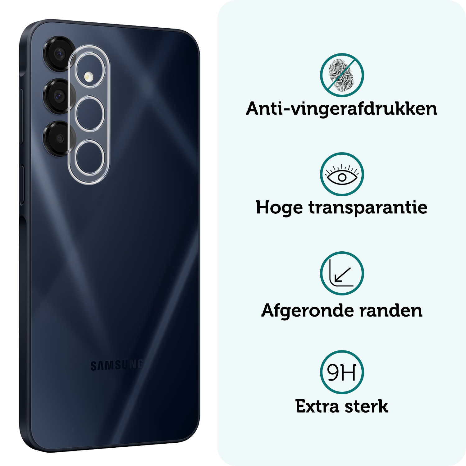 Forterra Screenprotector Geschikt voor Samsung A16 Privacy Screenprotector Glas Gehard Full Cover - Screen Protector Geschikt voor Samsung Galaxy A16 Screenprotector Privacy Anti-Spy - 2 PACK