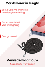 NoXx Hoes Geschikt voor Samsung A16 Hoesje Transparant Met Telefoonkoord Cover Shock Proof Case Koord Hoes
