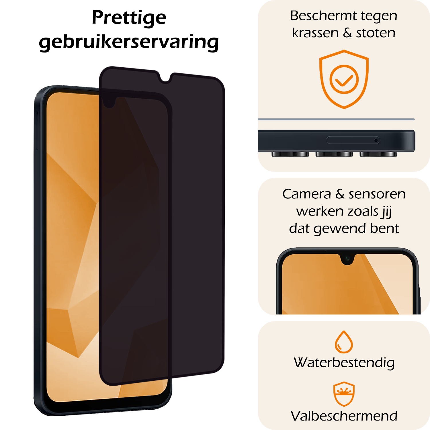 Nomfy Screenprotector - Geschikt voor Samsung A16 Camera Screen Protector Beschermglas - Screenprotector Geschikt voor Samsung Galaxy A16 Camera Screenprotector Tempered Glass - 3 PACK