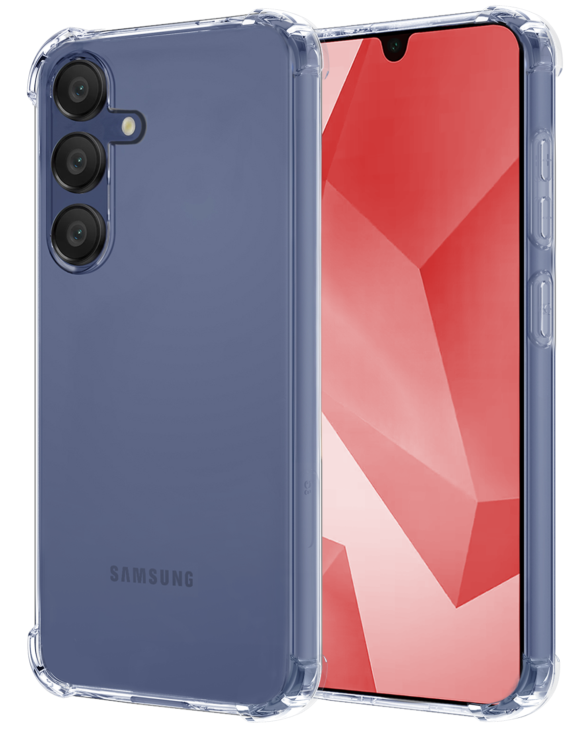 NoXx Hoes Geschikt voor Samsung A16 Hoesje Siliconen Cover Shock Proof Back Case Shockproof Hoes - Transparant