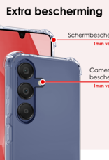 NoXx Hoes Geschikt voor Samsung A16 Hoesje Siliconen Cover Shock Proof Back Case Shockproof Hoes - Transparant