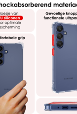 NoXx Hoes Geschikt voor Samsung A16 Hoesje Siliconen Cover Shock Proof Back Case Shockproof Hoes - Transparant