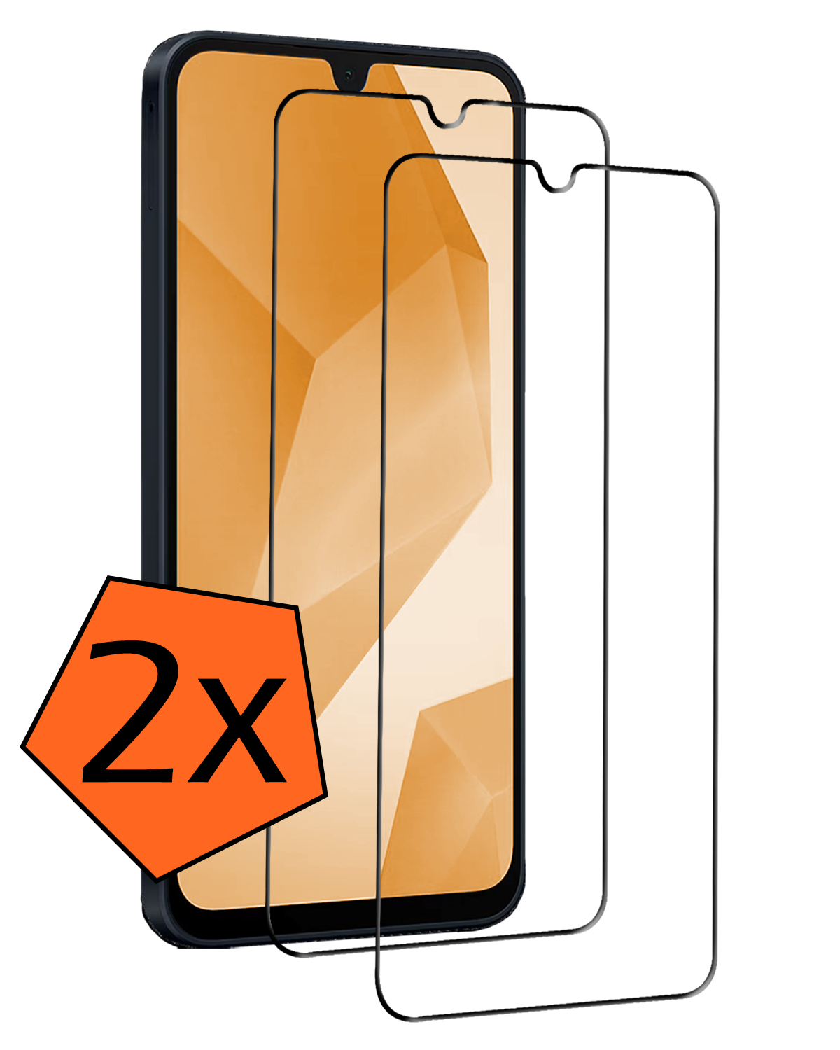 Nomfy Screenprotector - Geschikt voor Samsung A16 Screenprotector Bescherm Glas - Screenprotector Geschikt voor Samsung Galaxy A16 Screen Protector Tempered Glass Full Screen Full Cover - 2 PACK