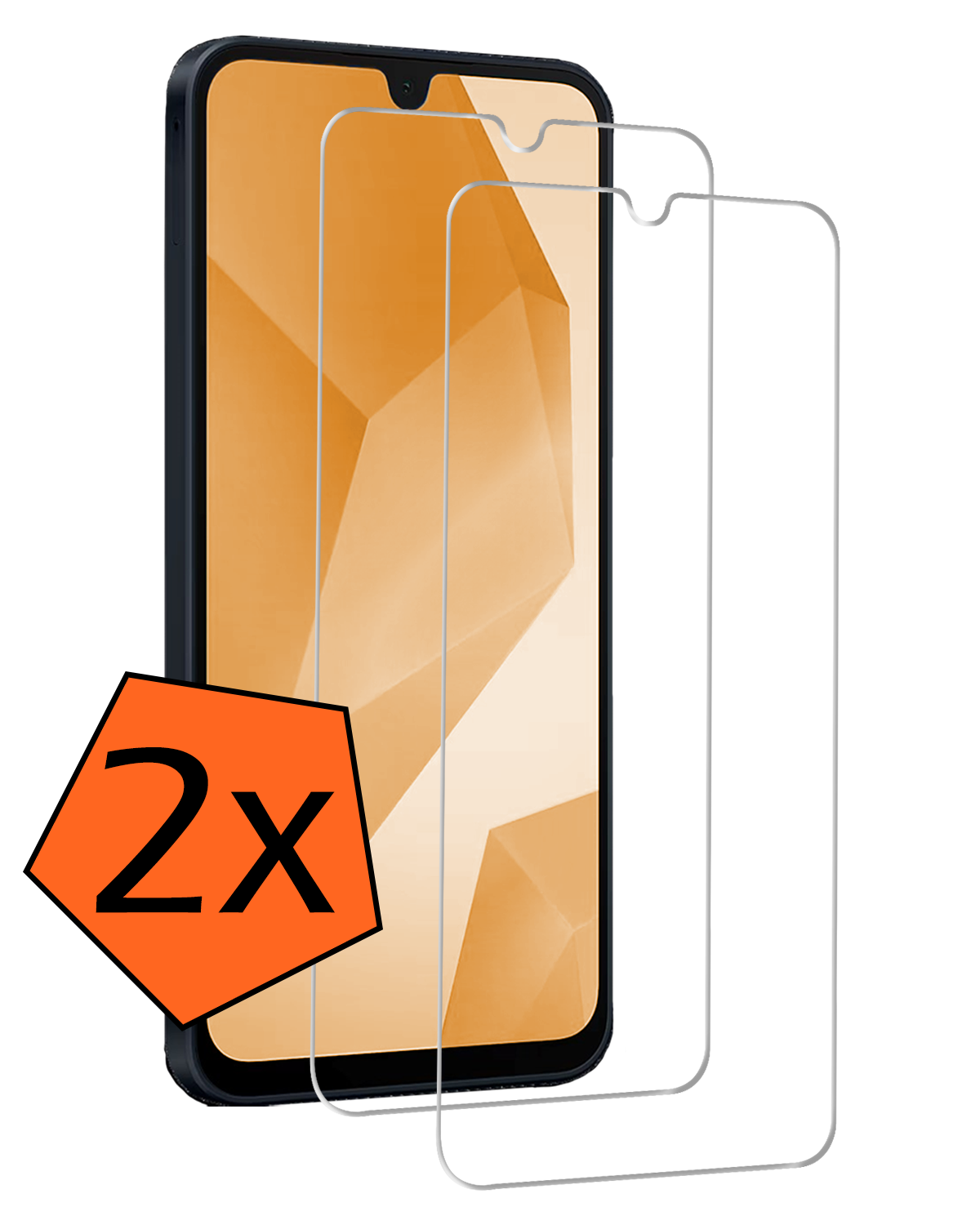 Nomfy Screenprotector - Geschikt voor Samsung A16 Screenprotector Bescherm Glas Tempered Glass - Screenprotector Geschikt voor Samsung Galaxy A16 Screen Protector - 2 PACK
