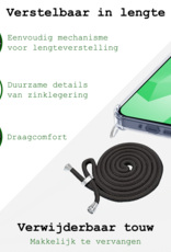 BASEY. Hoes Geschikt voor Samsung A16 Hoesje Shock Proof Case Met Koord Shock Hoes Met Koord - Hoesje Geschikt voor Samsung Galaxy A16 Hoes Cover Met Koord - Transparant