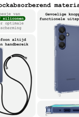 BASEY. Hoes Geschikt voor Samsung A16 Hoesje Shock Proof Case Met Koord Shock Hoes Met Koord - Hoesje Geschikt voor Samsung Galaxy A16 Hoes Cover Met Koord - Transparant