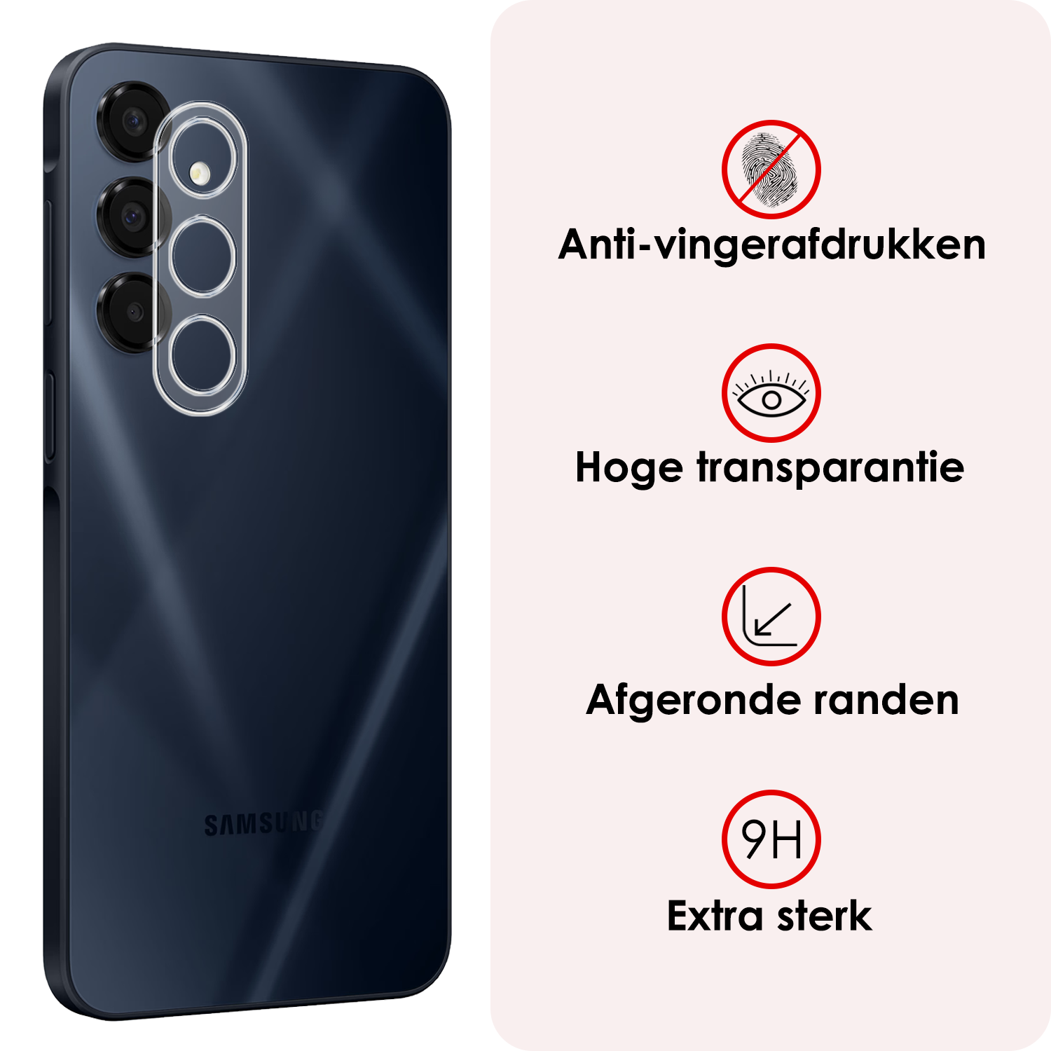 NoXx Screenprotector Geschikt voor Samsung A16 Screenprotector Privacy Tempered Glass Gehard Glas Display Cover - 3 PACK
