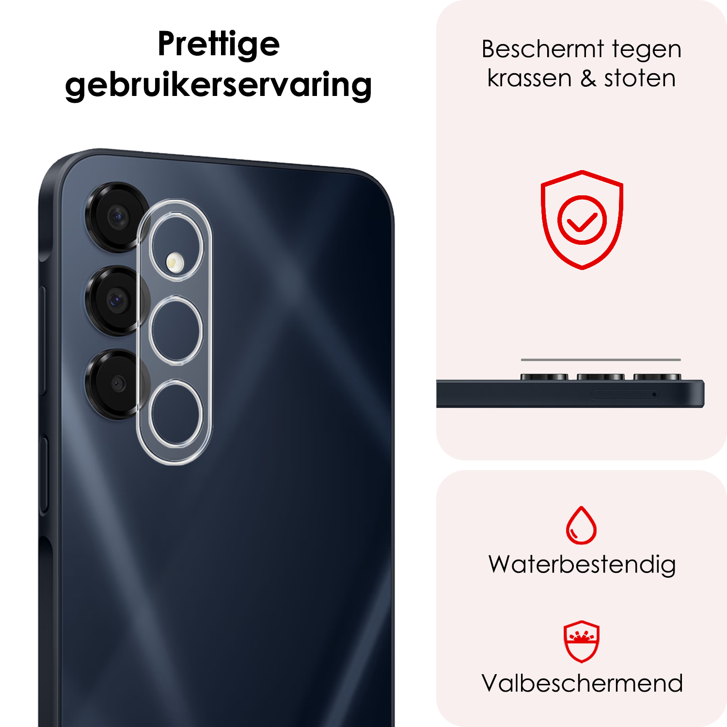 NoXx Screenprotector Geschikt voor Samsung A16 Screenprotector Privacy Tempered Glass Gehard Glas Display Cover - 2 PACK