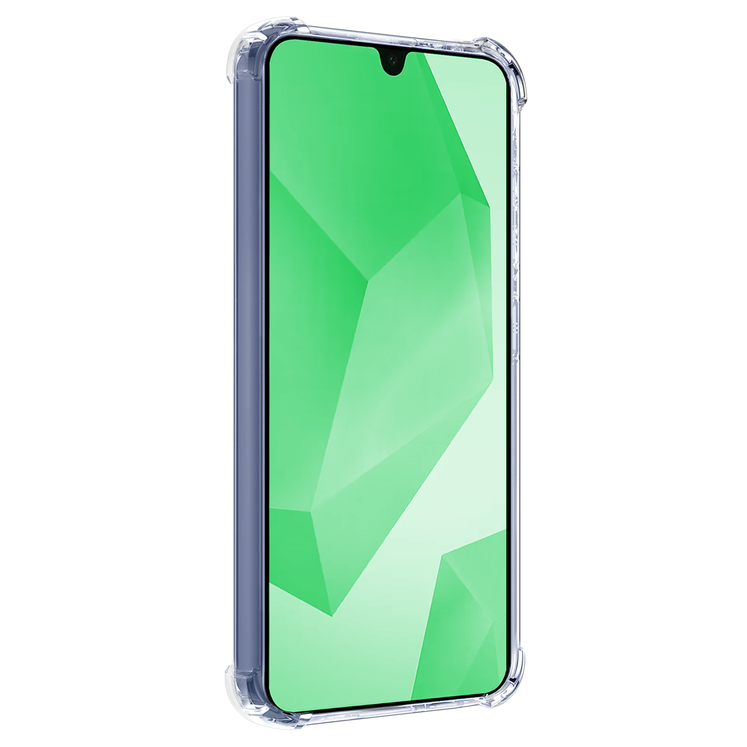 BASEY. Hoes Geschikt voor Samsung A16 Hoesje Shock Proof Case Hoes Siliconen Met Screenprotector - Hoesje Geschikt voor Samsung Galaxy A16 Hoes Cover Shockproof - Transparant