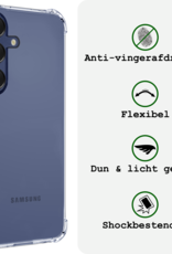 BASEY. Hoes Geschikt voor Samsung A16 Hoesje Shock Proof Case Hoes Siliconen - Hoesje Geschikt voor Samsung Galaxy A16 Hoes Cover Shockproof - Transparant - 2 Stuks