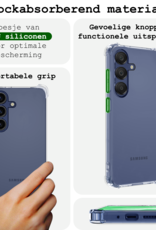 BASEY. Hoes Geschikt voor Samsung A16 Hoesje Shock Proof Case Hoes Siliconen - Hoesje Geschikt voor Samsung Galaxy A16 Hoes Cover Shockproof - Transparant - 2 Stuks