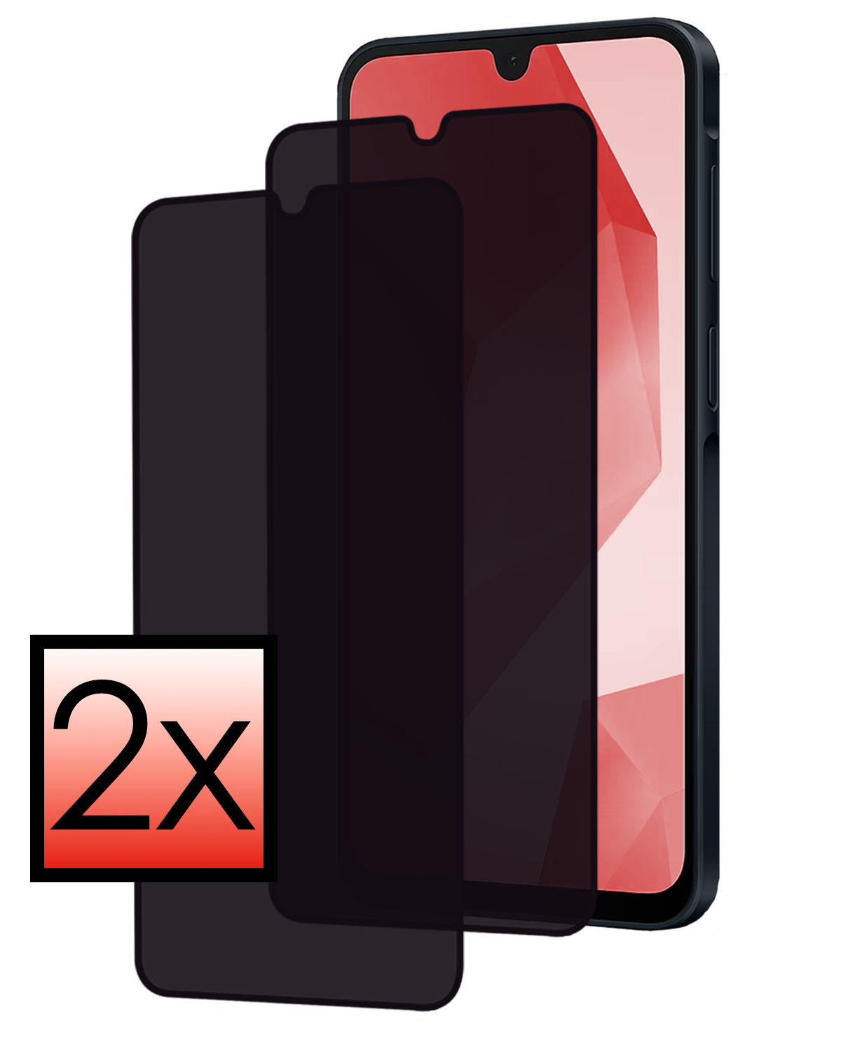 NoXx Screenprotector Geschikt voor Samsung A16 Camera Screenprotector Gehard Glas - Screenprotector Geschikt voor Samsung Galaxy A16 Screenprotector Camera Tempered Glass - 2 PACK