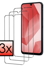 NoXx Screenprotector Geschikt voor Samsung A16 Screenprotector Tempered Glass Gehard Glas Full Cover - 3 PACK