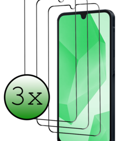 BASEY. BASEY. Samsung Galaxy A16 Screenprotector Glas Full Cover - 3 PACK