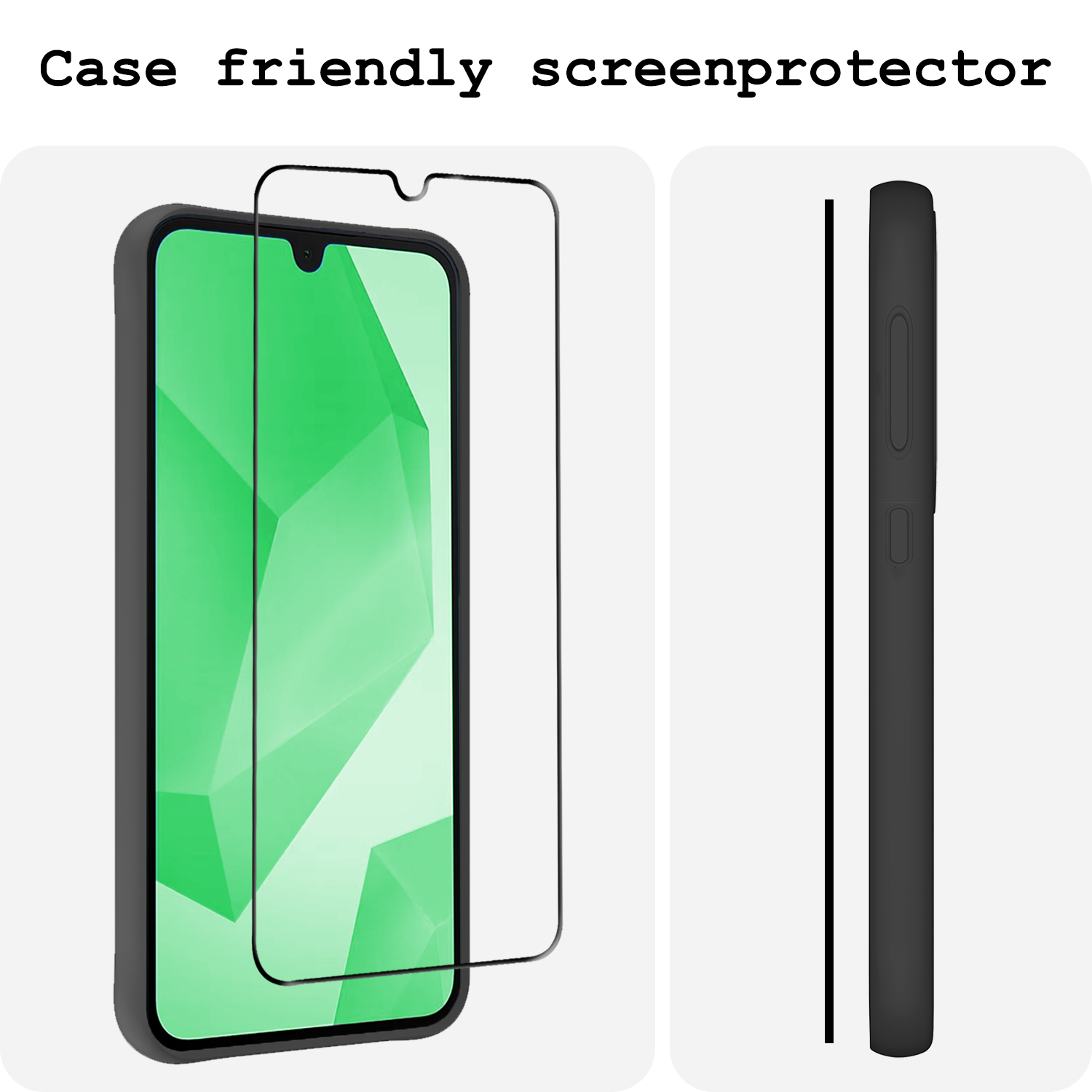 BASEY. Screenprotector Geschikt voor Samsung A16 Screenprotector Beschermglas Full Cover - Screenprotector Geschikt voor Samsung Galaxy A16 Screen Protector Full Cover - 2 Stuks