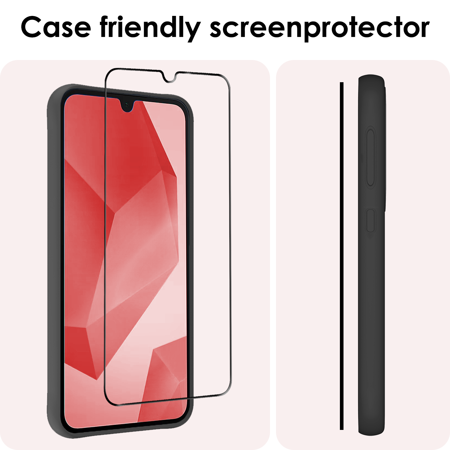 NoXx Screenprotector Geschikt voor Samsung A16 Screenprotector Tempered Glass Gehard Glas Full Cover - 2 PACK