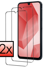 NoXx Screenprotector Geschikt voor Samsung A16 Screenprotector Tempered Glass Gehard Glas Full Cover - 2 PACK