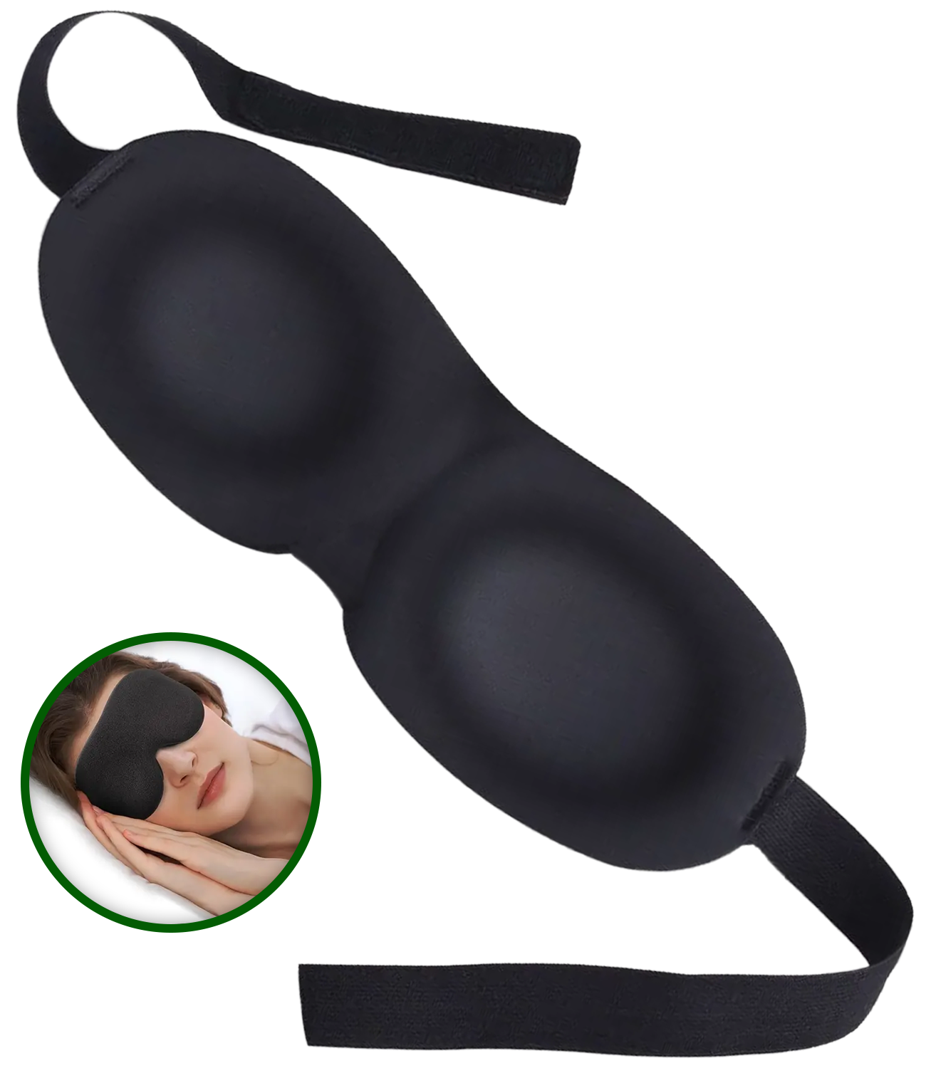 BASEY. Slaapmasker Vrouwen Mannen - Slaapmasker Kinderen Slaapmaskers Oogmasker Slaap Masker 100% Donker Slaapmasker Zijde - Zwart