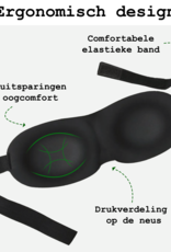 BASEY. Slaapmasker Vrouwen Mannen - Slaapmasker Kinderen Slaapmaskers Oogmasker Slaap Masker 100% Donker Slaapmasker Zijde - Zwart